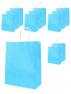 Solid Color Kraft Paper Gift Bags(12Pcs) 13"X10.2"X4.7"